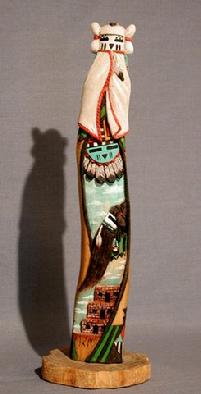 Snow Maiden/Long Hair 10"tall carver Leroy Andrews