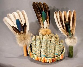 Prayer Fans and Smudge Sticks we can ship to any location from the Native American Trading Company in Denver Colorado